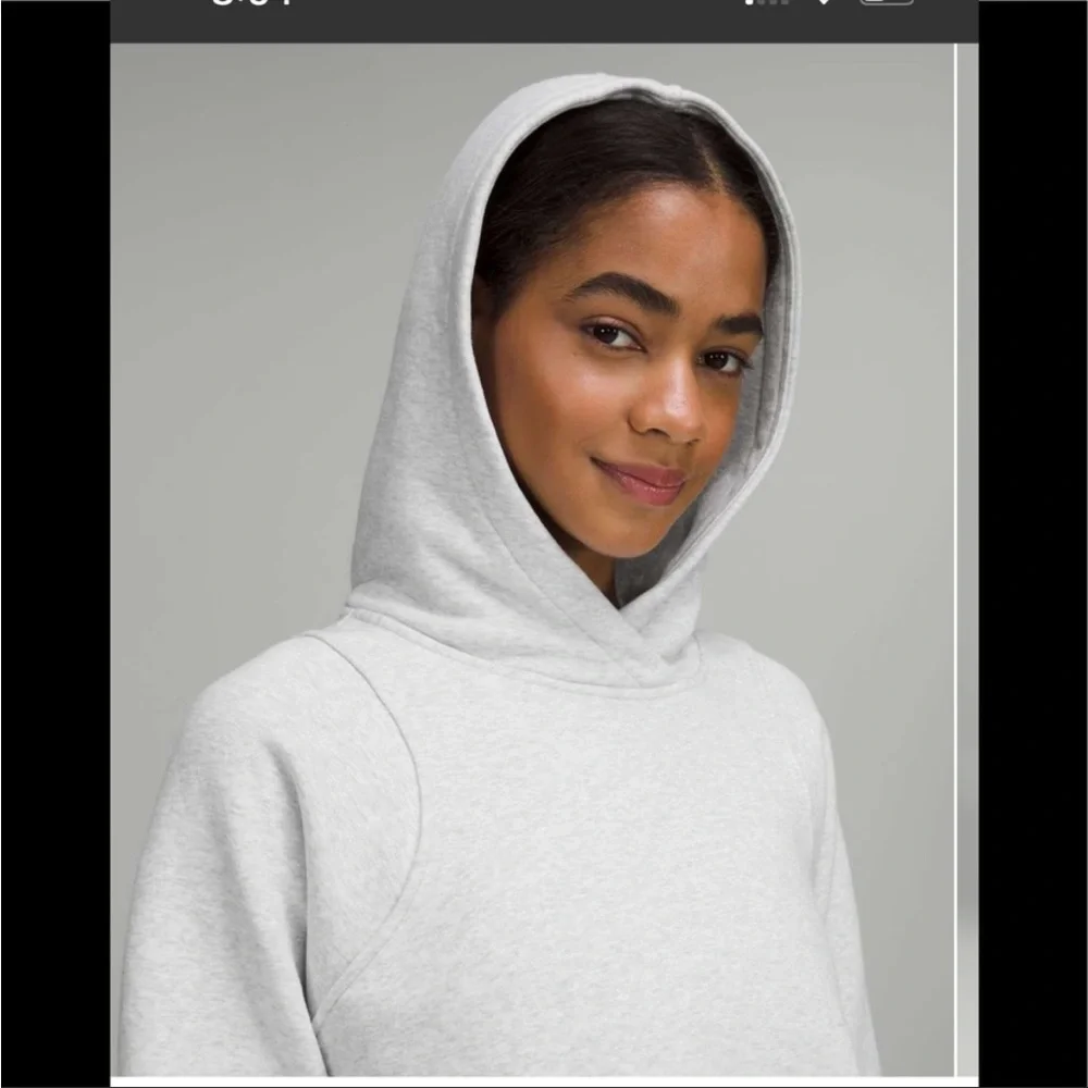 ❤️LULULEMON LOUNGEFUL CROPPED HOODIE/JACKET-HEATHERED ULTRA LIGHT GREY-14❤️ - Picture 10 of 16
